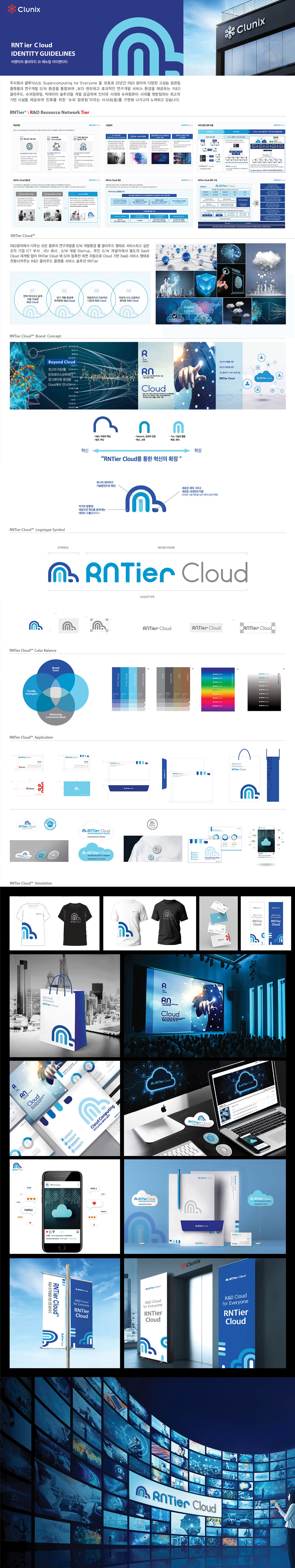 RNTier Cloud 아이덴티티 디자인 - 브랜딩 포트폴리오