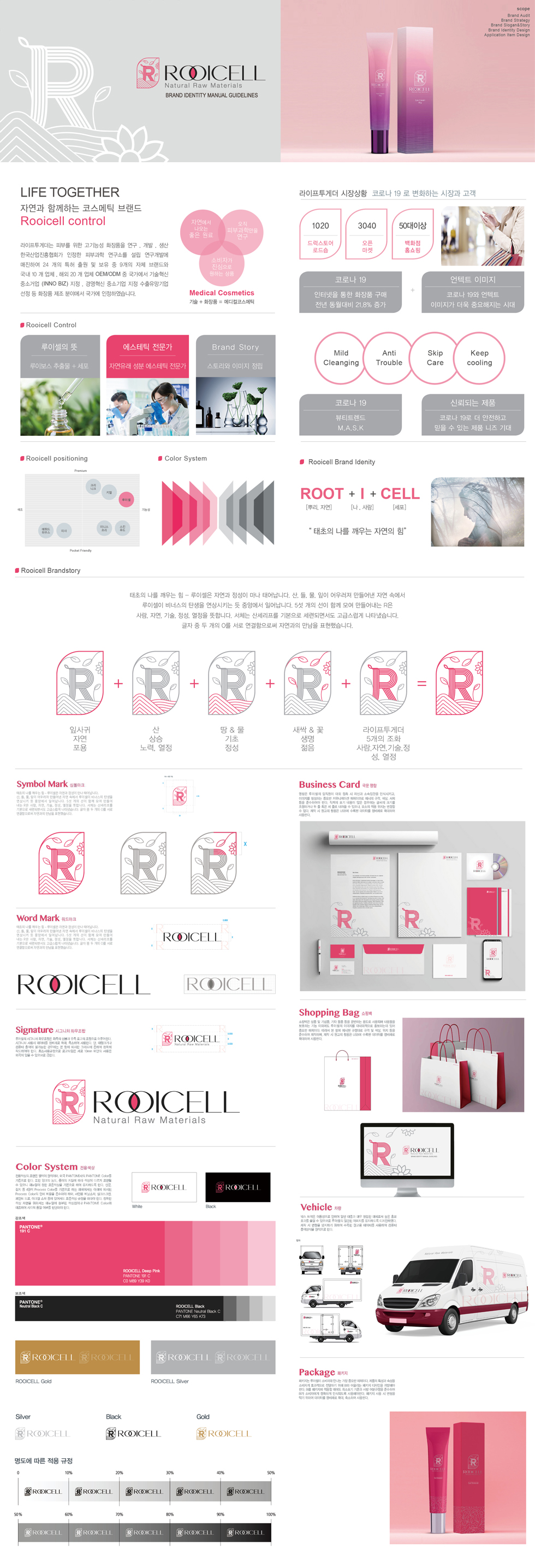 ROOICELL 아이덴티티 디자인 - 브랜딩 포트폴리오