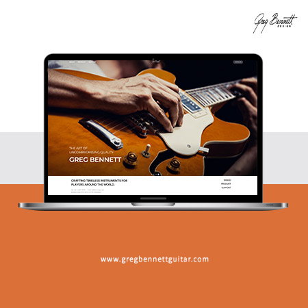 Greg Bennett Guitar 홈페이지 - 웹사이트, 웹개발 포트폴리오
