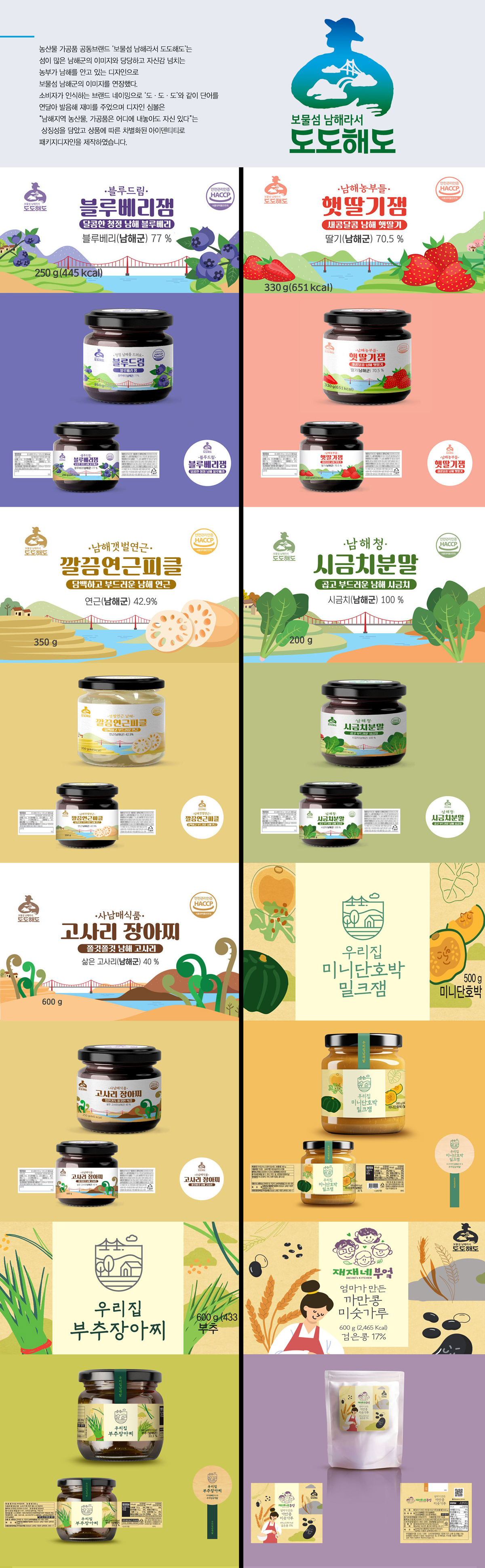 도도해도 블루드림 블루베리잼 패키지 디자인 - 패키지 포트폴리오