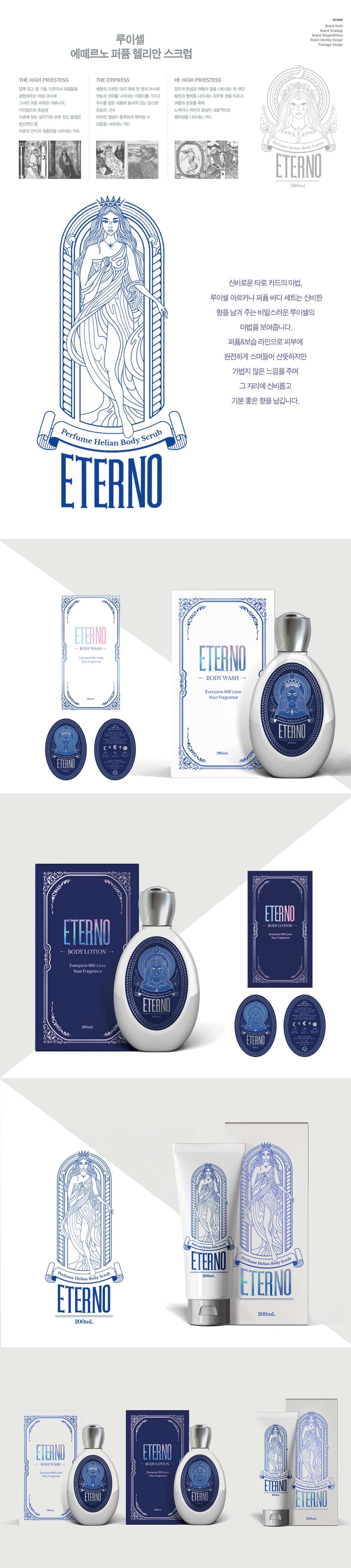 ETERNO 바디워시·로션 패키지 디자인 - 패키지 포트폴리오